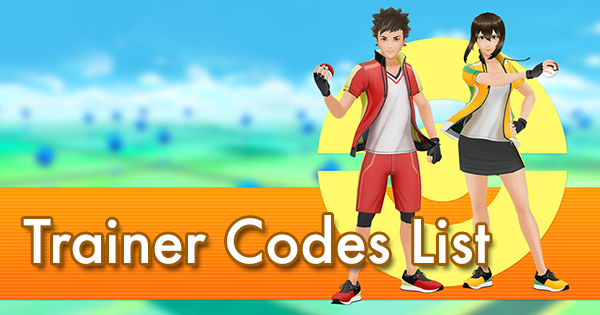 Trainer Codes List